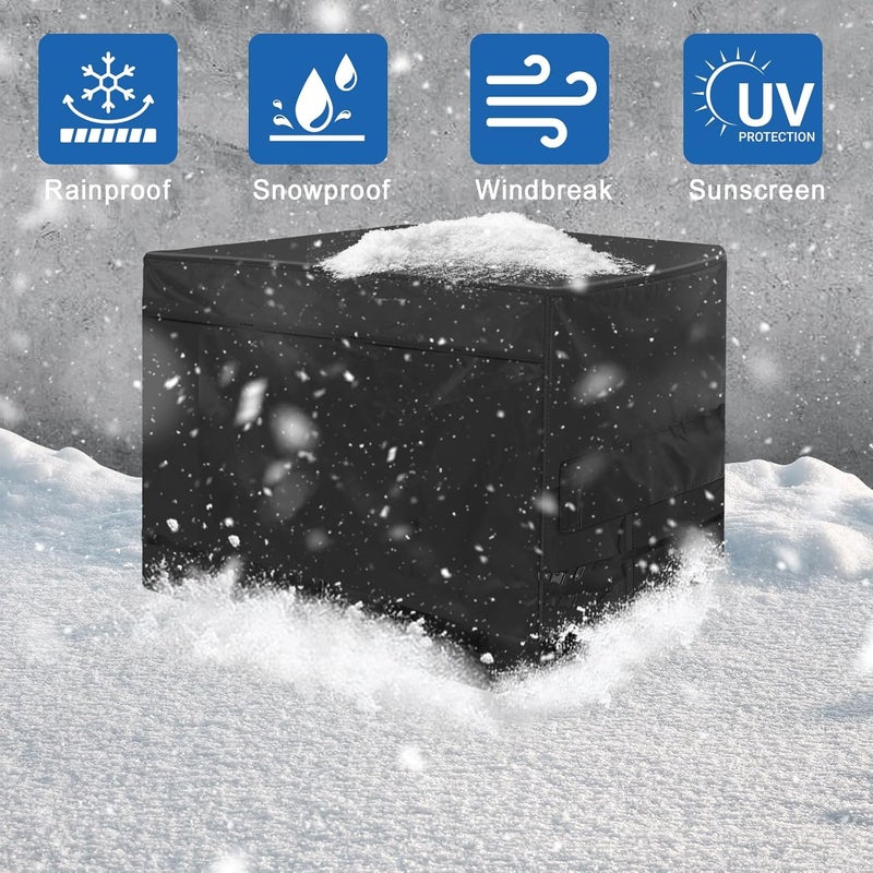 tiscover Pool Heater Cover for Hayward,1200D double layer fabric Pool Heater Cover for Outside Units Pool Heater Winter Cover Waterproof Pool Pump Covers Pool Pump Equipment Cover 40" L X 34" W X31 H - Image 2